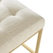 Privy Gold Stainless Steel Upholstered Fabric Bar Stool - Gold Beige - MOD5941