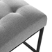 Privy Black Stainless Steel Upholstered Fabric Bar Stool - Black Light Gray - MOD5950