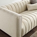 Reflection Channel Tufted Upholstered Fabric Sofa - Beige - MOD5999