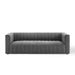 Reflection Channel Tufted Upholstered Fabric Sofa - Charcoal - MOD6000