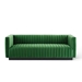 Conjure Channel Tufted Velvet Sofa - Emerald - MOD6015