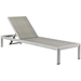 Shore Chaise Outdoor Patio Aluminum Set of 4 - Silver Gray Style C - MOD6050