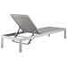 Shore Chaise Outdoor Patio Aluminum Set of 4 - Silver Gray Style C - MOD6050