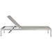 Shore Chaise Outdoor Patio Aluminum Set of 6 - Silver Gray Style C - MOD6053