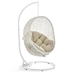 Hide Outdoor Patio Sunbrella® Swing Chair With Stand - White Beige - MOD6169