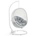 Hide Outdoor Patio Sunbrella® Swing Chair With Stand - White Gray - MOD6170