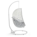 Hide Outdoor Patio Sunbrella® Swing Chair With Stand - White Gray - MOD6170