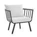 Riverside Outdoor Patio Aluminum Armchair Set of 2 - Gray White - MOD6223