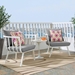 Riverside Outdoor Patio Aluminum Armchair Set of 2 - White Gray - MOD6224