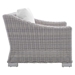 Conway Sunbrella® Outdoor Patio Wicker Rattan Armchair - Light Gray White - MOD6248