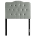 Annabel Twin Upholstered Fabric Headboard - Gray - MOD6474