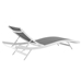 Glimpse Outdoor Patio Mesh Chaise Lounge Set of 2 - White Gray - MOD6480