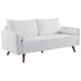 Revive Upholstered Fabric Sofa and Loveseat Set - White - MOD6506