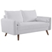 Revive Upholstered Fabric Sofa and Loveseat Set - White - MOD6506
