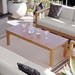 Upland Outdoor Patio Teak Wood Coffee Table - Natural - MOD6648