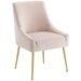 Discern Upholstered Performance Velvet Dining Chair Set of 2 - Pink - MOD6747