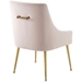 Discern Upholstered Performance Velvet Dining Chair Set of 2 - Pink - MOD6747