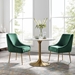 Discern Pleated Back Upholstered Performance Velvet Dining Chair Set of 2 - Green - MOD6748