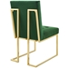 Privy Gold Stainless Steel Performance Velvet Dining Chair Set of 2 - Gold Emerald - MOD6765