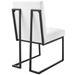 Privy Black Stainless Steel Upholstered Fabric Dining Chair Set of 2 - Black White - MOD6770