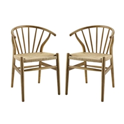 Flourish Spindle Wood Dining Side Chair Set of 2 - Natural 