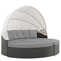 Sojourn Outdoor Patio Sunbrella® Daybed - Canvas Gray Style B 