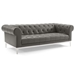 Idyll Tufted Upholstered Leather Sofa and Loveseat Set - Gray - MOD6858