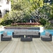 Summon 7 Piece Outdoor Patio Sunbrella® Sectional Set B - Canvas Gray - MOD7033