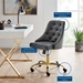 Distinct Tufted Swivel Performance Velvet Office Chair - Gold Gray - MOD7060