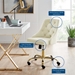 Distinct Tufted Swivel Performance Velvet Office Chair - Gold Ivory - MOD7061