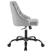 Distinct Tufted Swivel Upholstered Office Chair - Black Light Gray - MOD7065