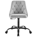 Distinct Tufted Swivel Upholstered Office Chair - Black Light Gray - MOD7065