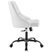 Distinct Tufted Swivel Upholstered Office Chair - Black White - MOD7066