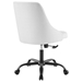 Distinct Tufted Swivel Upholstered Office Chair - Black White - MOD7066