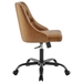 Distinct Tufted Swivel Vegan Leather Office Chair - Black Tan - MOD7068