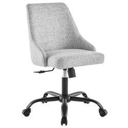 Designate Swivel Upholstered Office Chair - Black Gray 