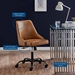 Designate Swivel Vegan Leather Office Chair - Black Tan - MOD7074
