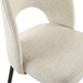 Rouse Dining Side Chair Upholstered Fabric Set of 2 - Black Beige - MOD7141