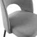 Rouse Dining Side Chair Upholstered Fabric Set of 2 - Black Light Gray - MOD7143