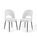 Rouse Dining Side Chair Upholstered Fabric Set of 2 - Black White - MOD7144