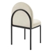 Isla Dining Side Chair Upholstered Fabric Set of 2 - Black Beige - MOD7162