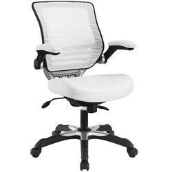 Edge Vinyl Office Chair - White 