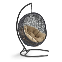 Encase Swing Outdoor Patio Lounge Chair - Mocha 