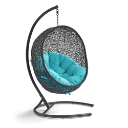 Encase Swing Outdoor Patio Lounge Chair - Turquoise 