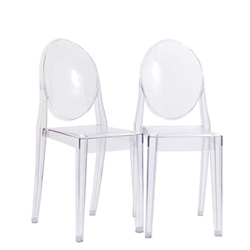 Casper Dining Chairs Set of 2 - Clear 