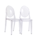 Casper Dining Chairs Set of 2 - Clear - MOD7335