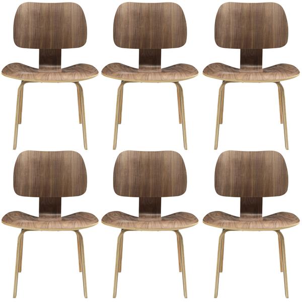 Fathom Dining Chairs Set of 6 - Walnut 