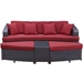 Monterey 4 Piece Outdoor Patio Sofa Set - Brown Red - MOD7377