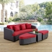 Monterey 4 Piece Outdoor Patio Sofa Set - Brown Red - MOD7377
