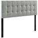 Lily Queen Upholstered Fabric Headboard - Gray - MOD7385